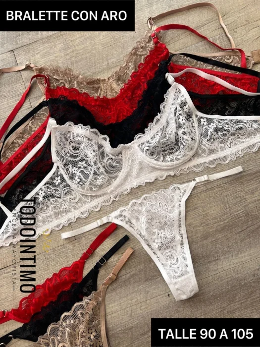 Conjunto Bralette Encaje con Aro