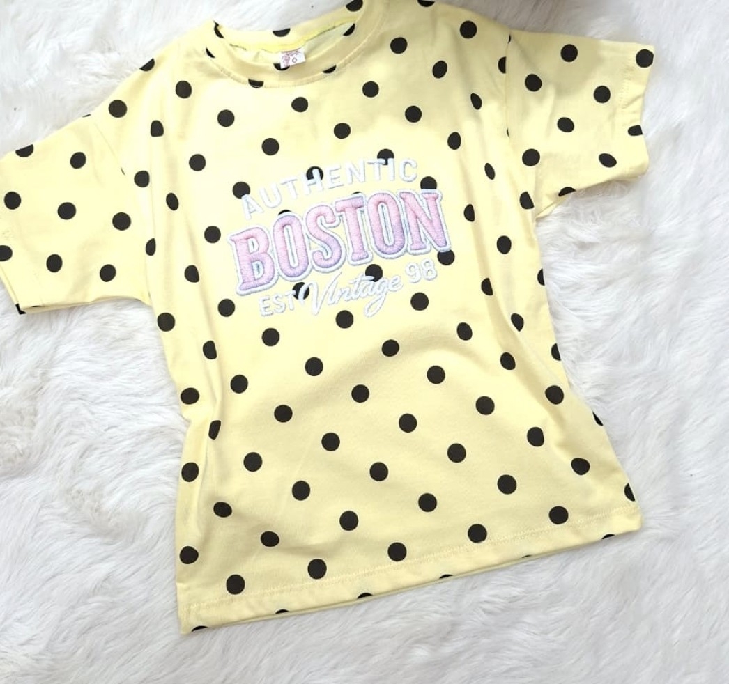 Remera Oversize Nena Lunares Algodón Peinado - Imagen 2