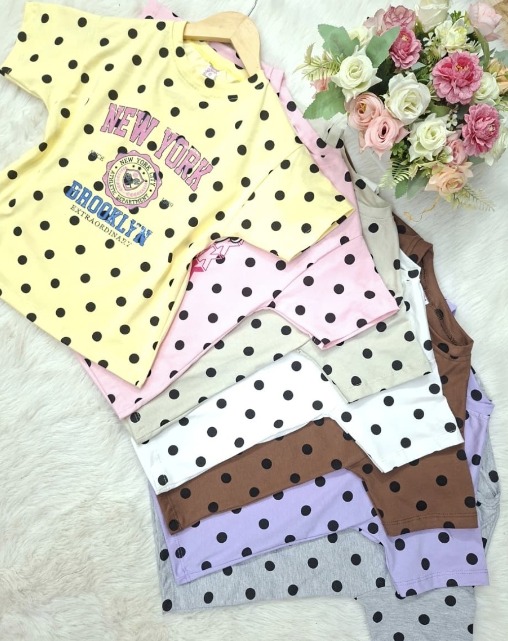 Remera Oversize Nena Lunares Algodón Peinado - Imagen 3