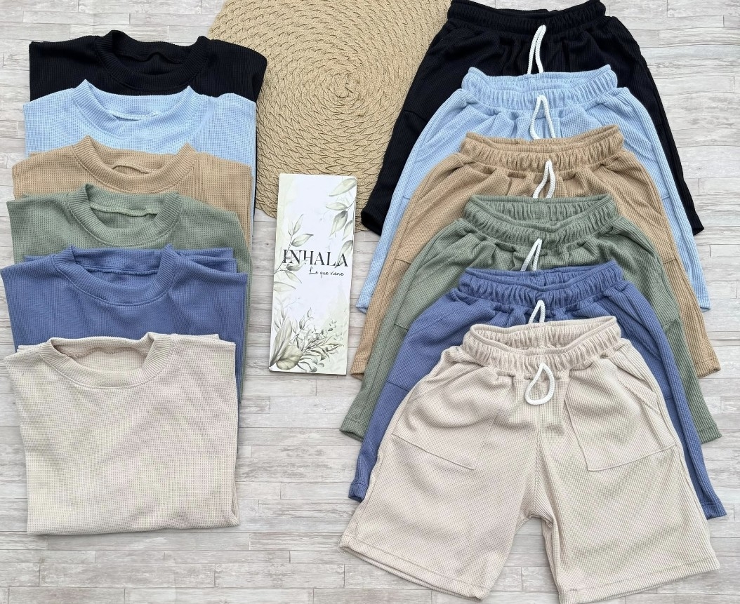 Conjunto Oversize Niño Wafle - Imagen 2