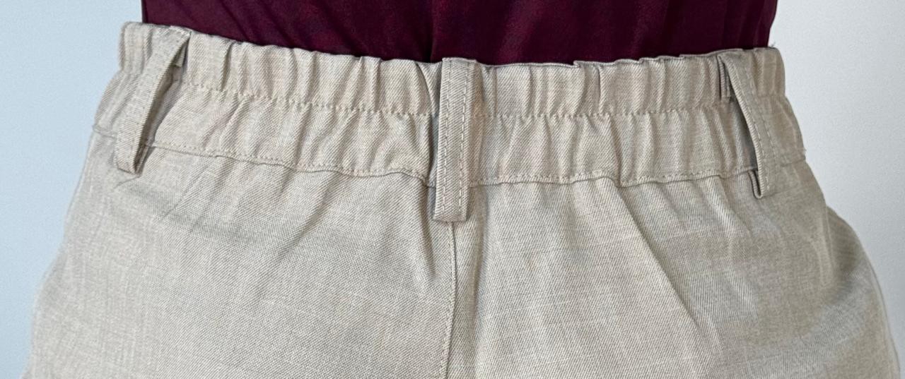Short con Elástico de Lino - Imagen 2