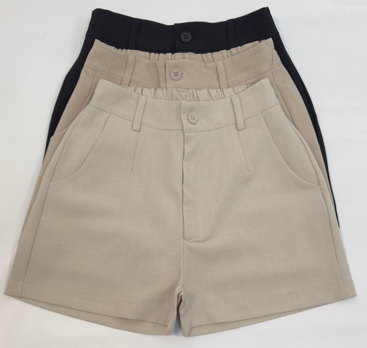 Short con Elástico de Lino - Imagen 4