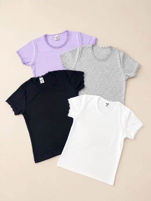 Remera Puntilla Nena Morley Viscosa