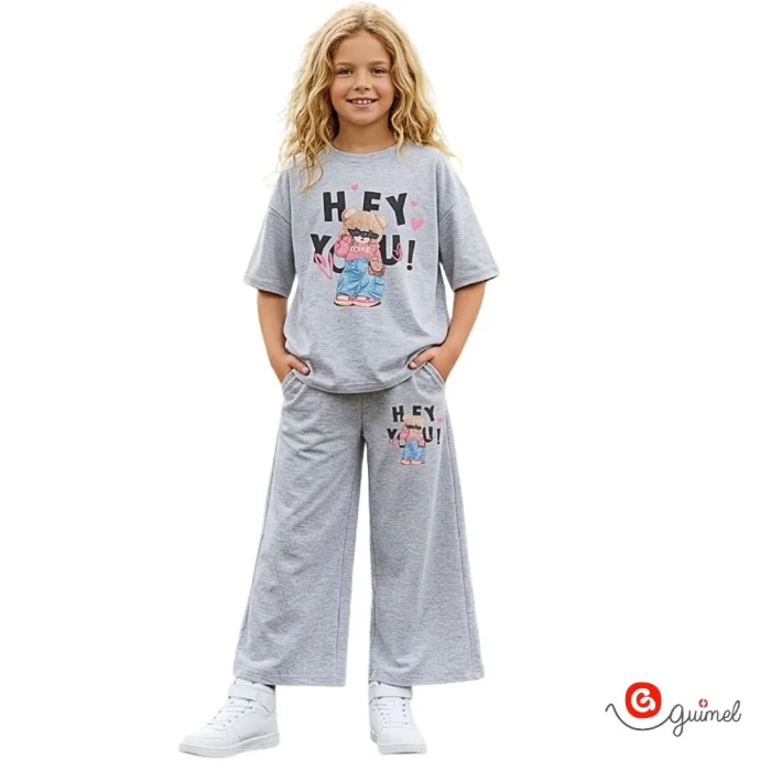 4290	pantalon Nena Teen Wide Rustico Oso Hey You