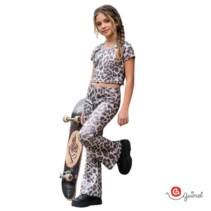 4292	calza Oxford Nena Teen Morley Brilloso Animal Print