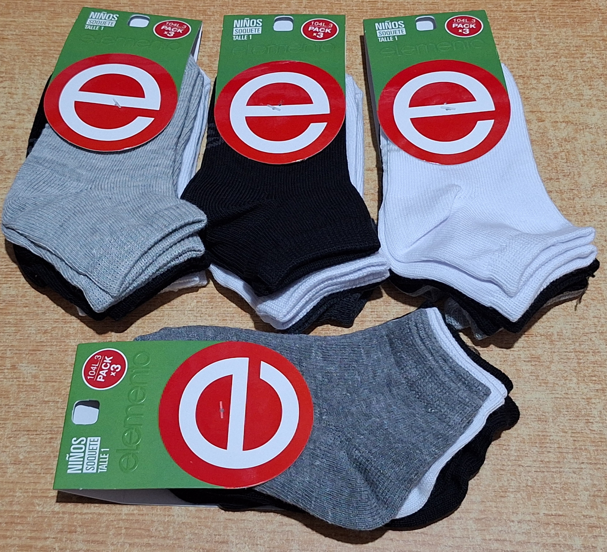 Soquets de Niños Lisos Elemento - Imagen 4