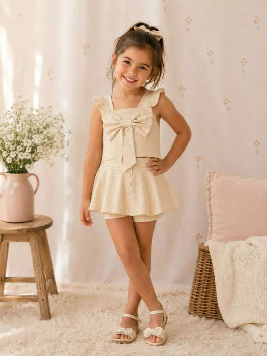 Conjunto Moño Bruselas(short Pollera)