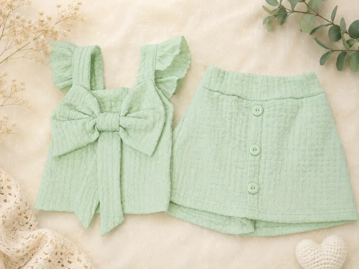 Conjunto Brulesa Liso (short Pollera)