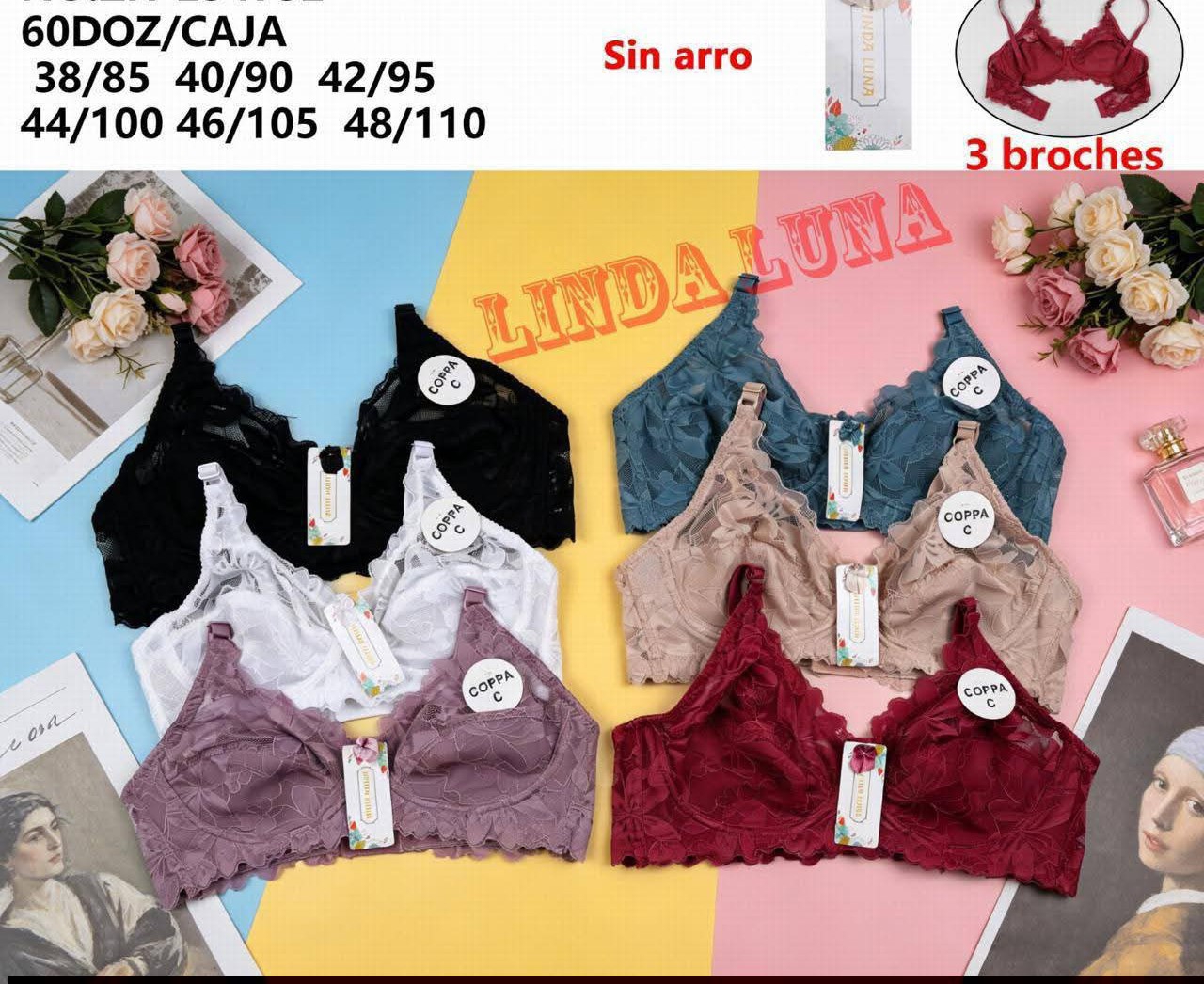 Pack X2 Corpiño Encaje - Imagen 2