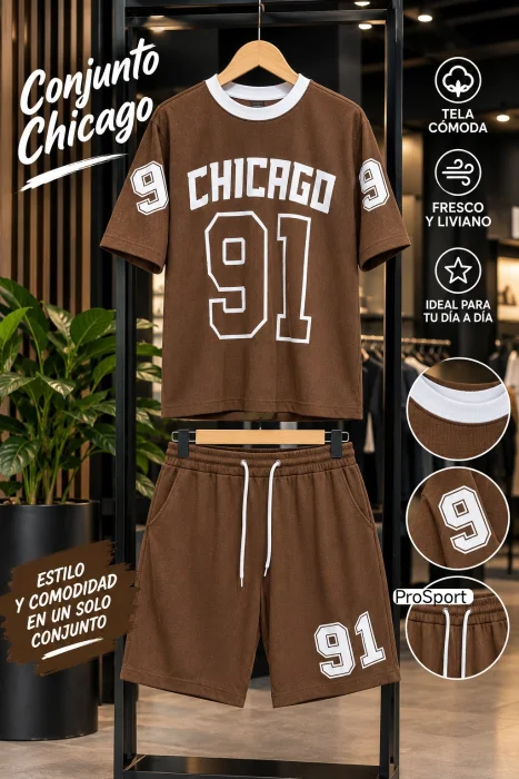Conjunto de Wafle Estampado Chicago
