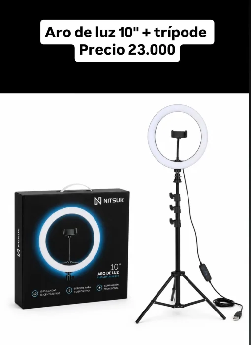 Aro de Luz 10" con Trípode
