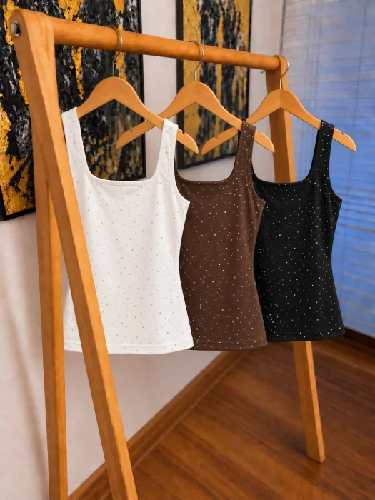 Musculosa de Microfibra y Strass Caty