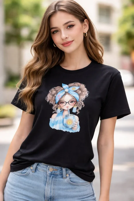 Remera de Algodón Lycra Peinado