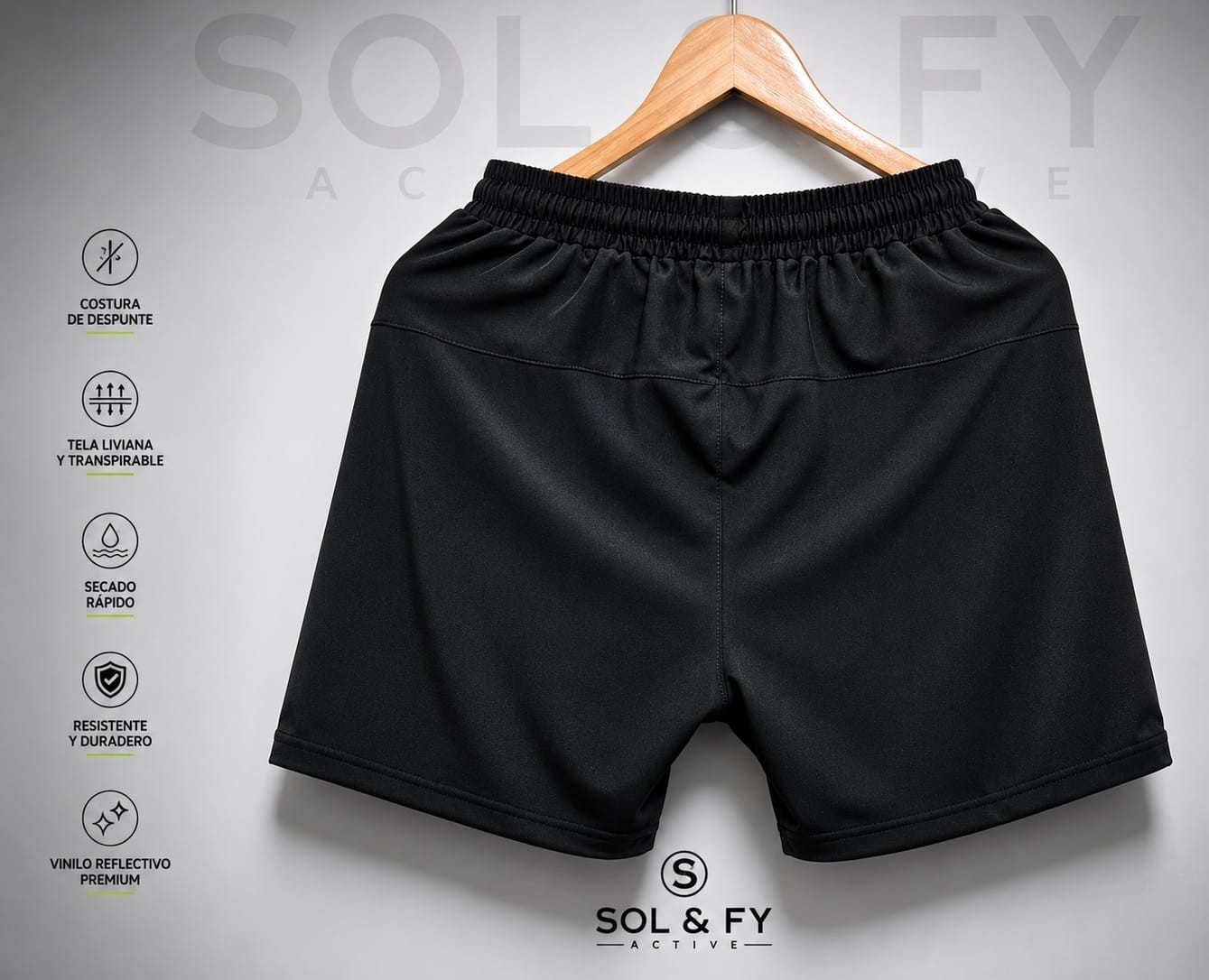 Shorts de Microfibra con Spandex Calidad Premium para Hombre - Imagen 3