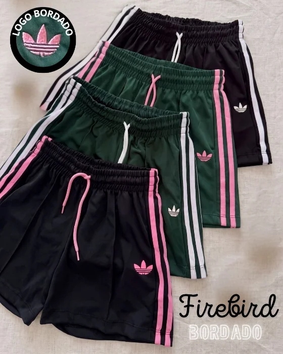 Short Adidas Firebird Lycra Bordado