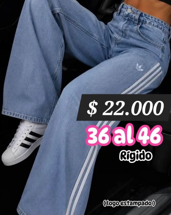 Jeans Wilde Leg Estampado