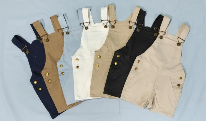 Jardinero Short Gabardina Bebe