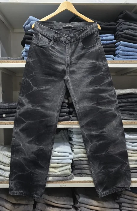 Pantalón Baggy Liso Negro Stone Quebrado