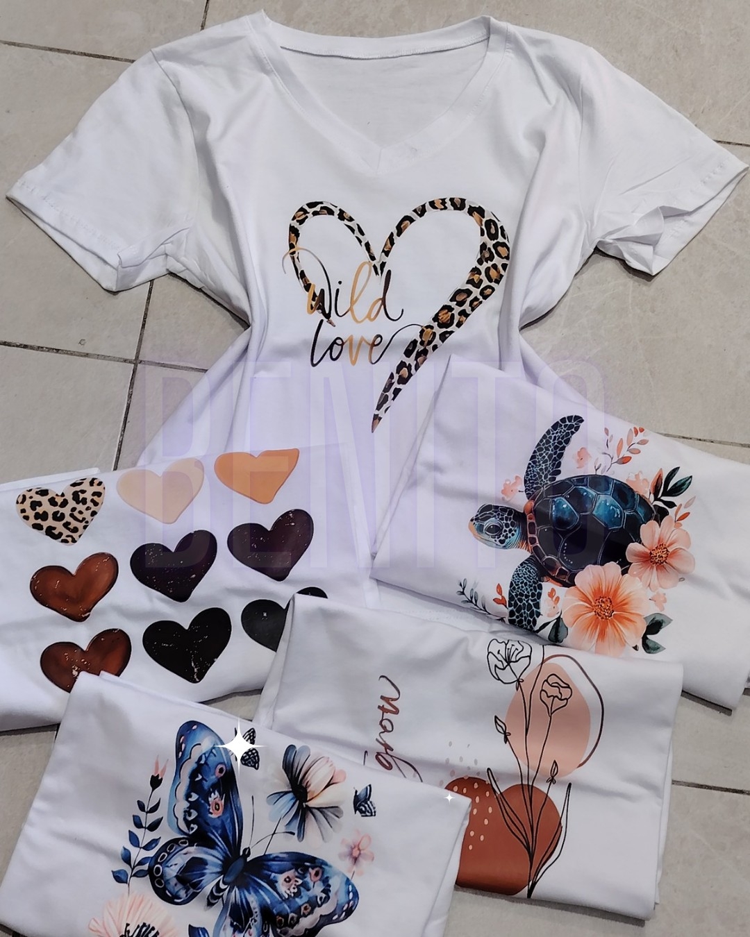 Remera Cuello V de Jersey Peinado - Imagen 2