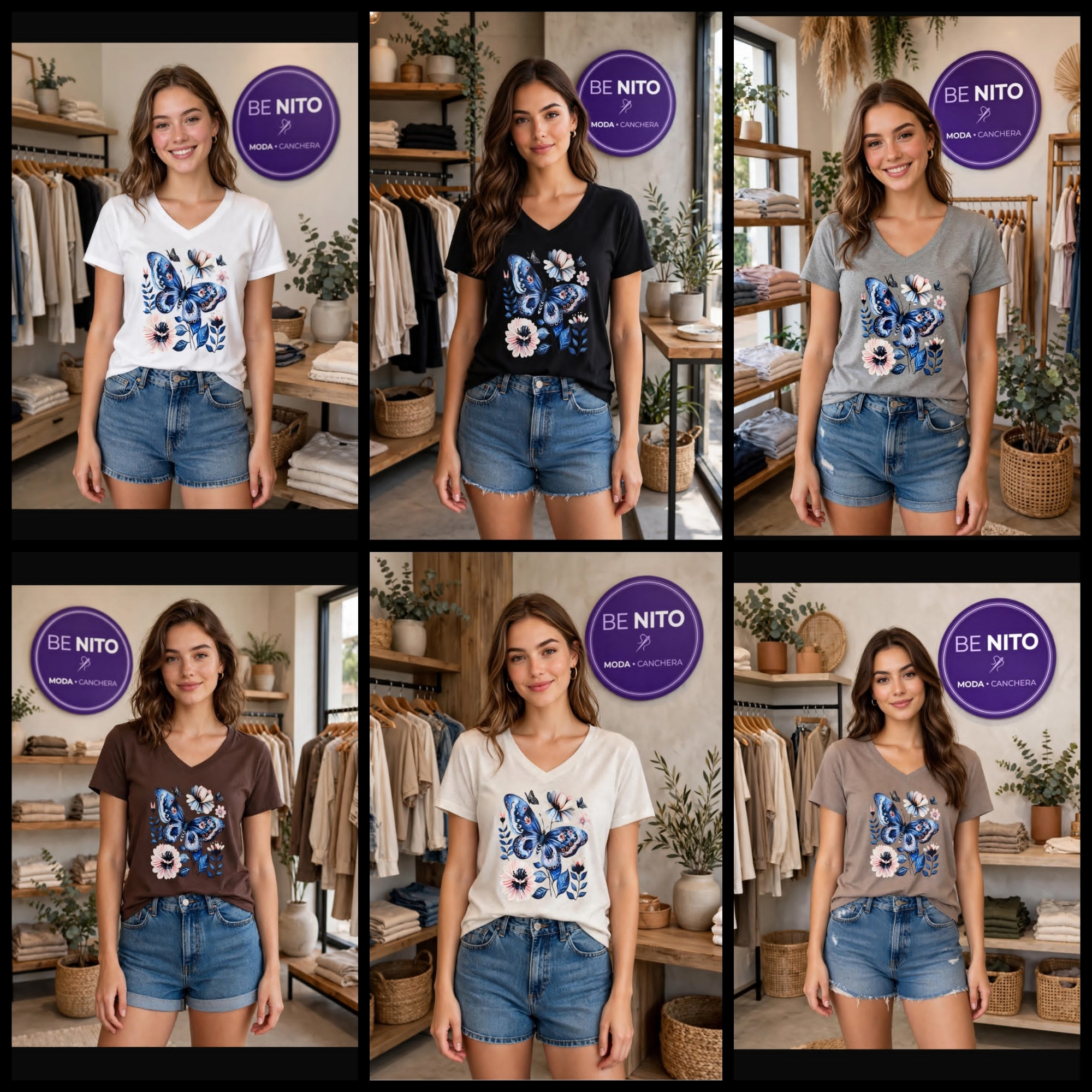 Remera Cuello V Dama Algodón Peinado - Imagen 4
