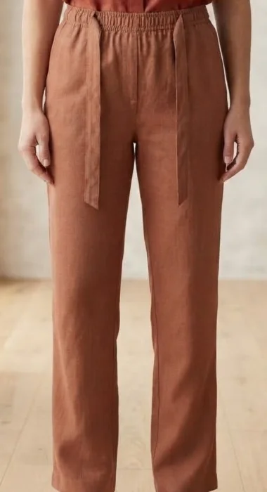 Nuevo Ingreso  Pantalones de Lino con Expander