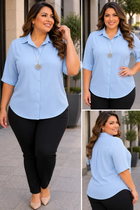 Camisas Lisas Mangas Cortas