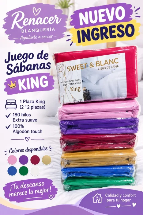Juego Sábanas King Lisa