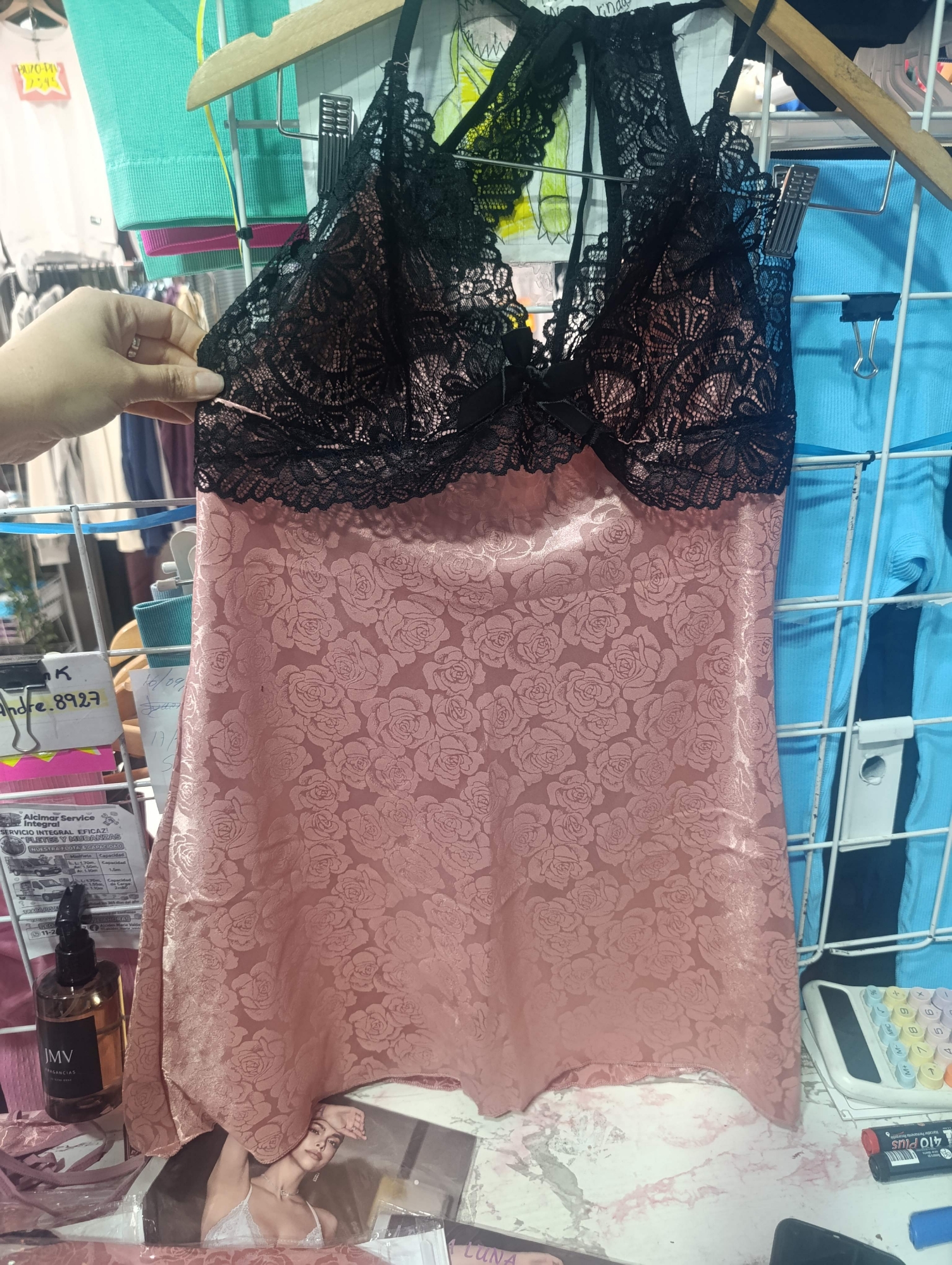 Pijama Camisolin Satén con Less - Imagen 6
