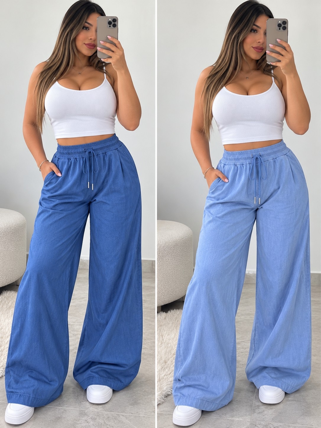 Palazo Semi Jeans sin Friza Excelente Calidad - Imagen 2