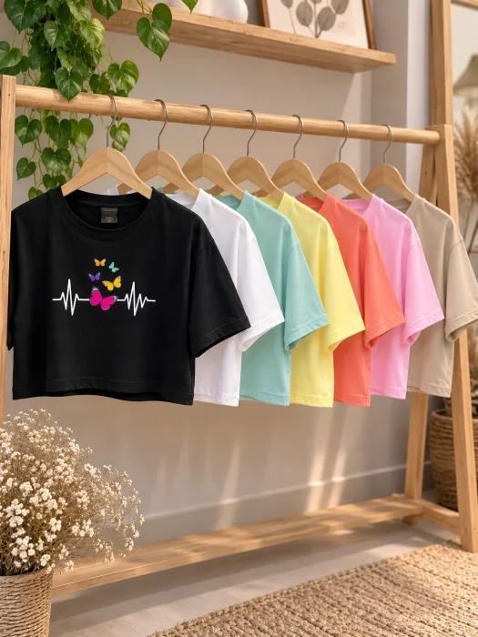 Crop Oversize Mariposas