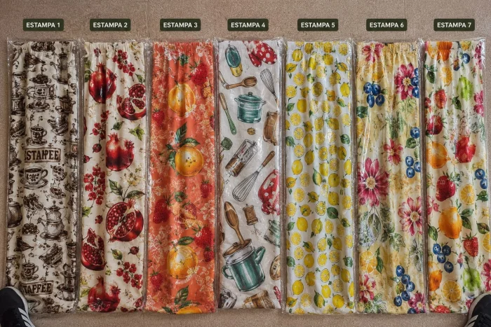Cortina de Microfibra Estampado de 1.10