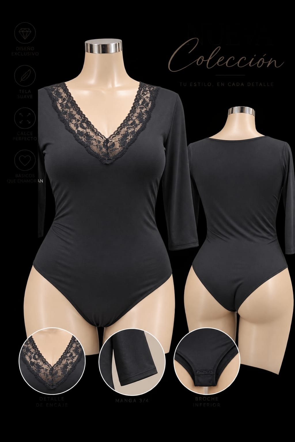 Body 3/4 Talle Especial - Imagen 3