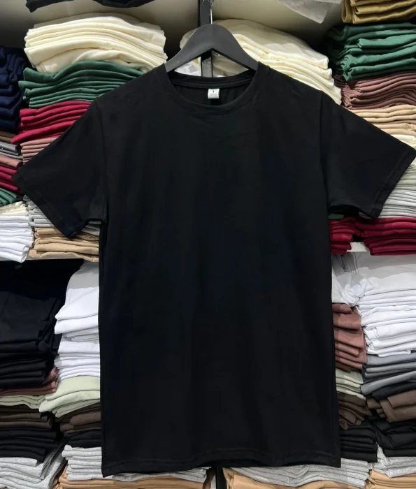 Remeras Básicas Algodón Peinado Negro