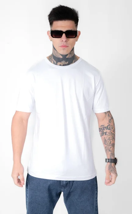 Remeras Básicas Algodón Peinado Blanco
