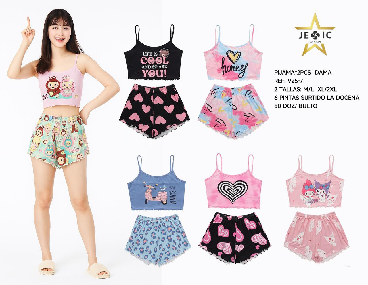 Pijamas Dos Piezas Importados por Docena. Talle Surtidos - Imagen 2