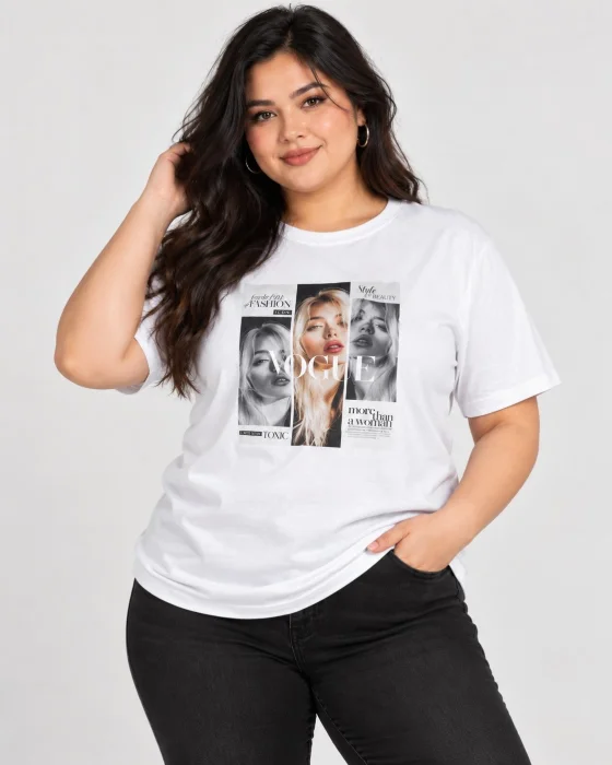Remera Estampada Modal Soft Plus Size