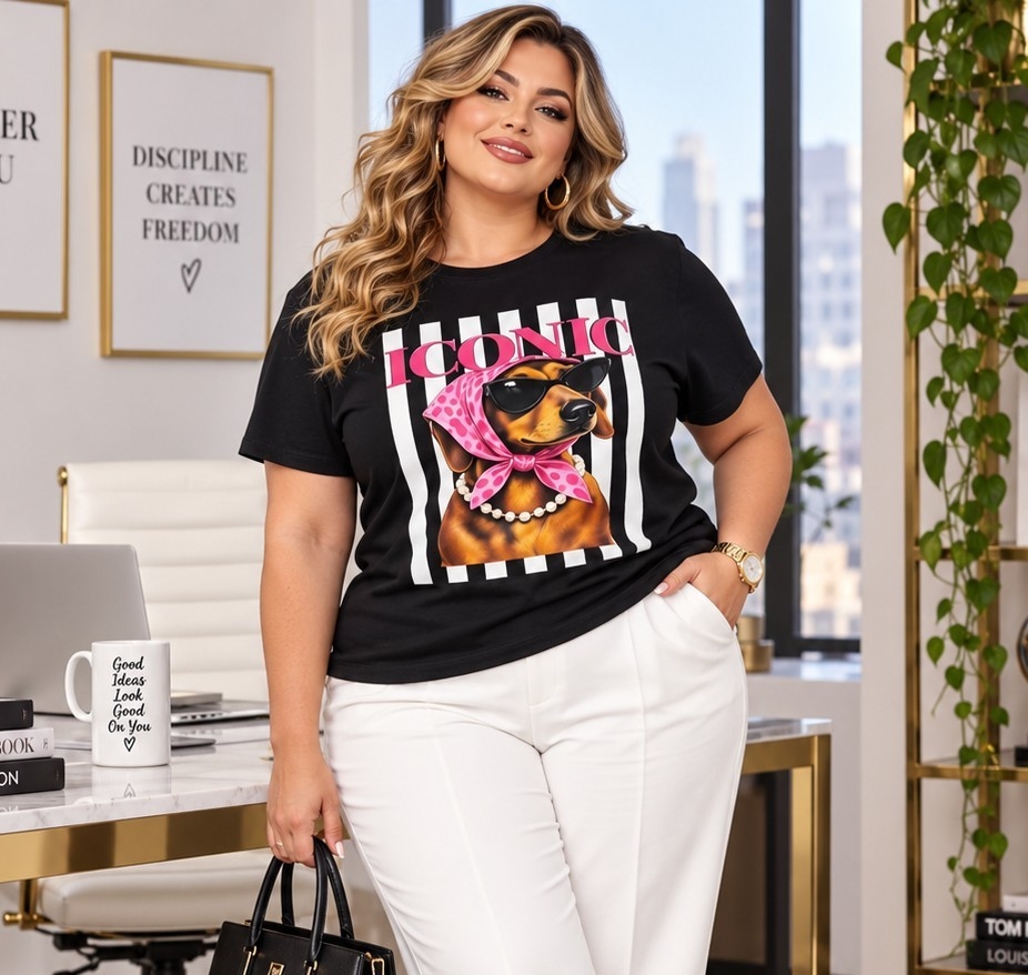 Remera Estampada Modal Soft Plus Size - Imagen 2