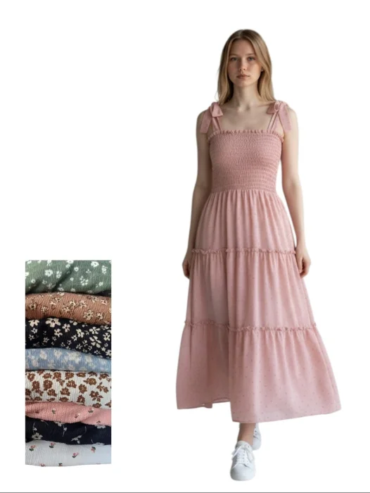 Vestido Frunce Largos