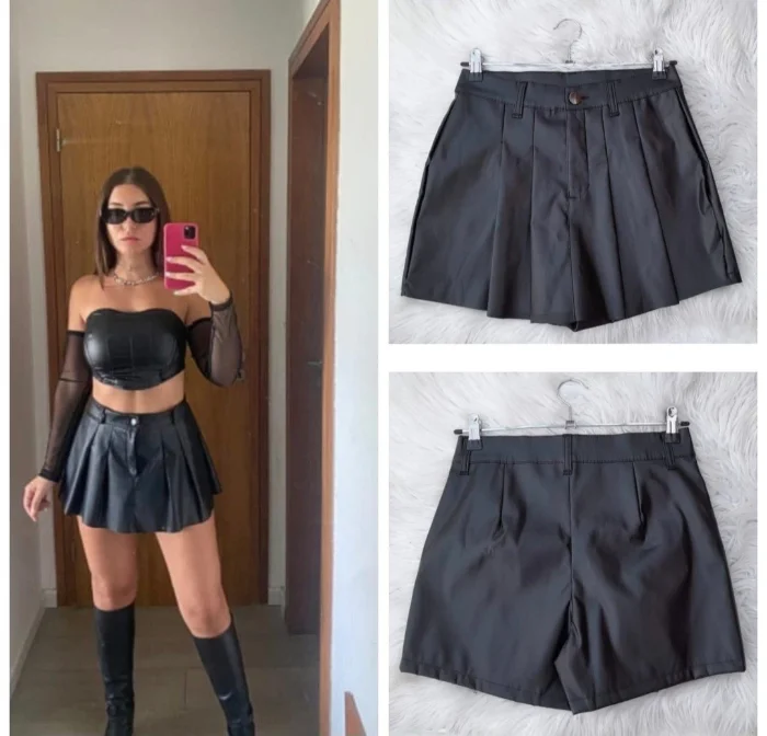 Short Pollera Tableado
