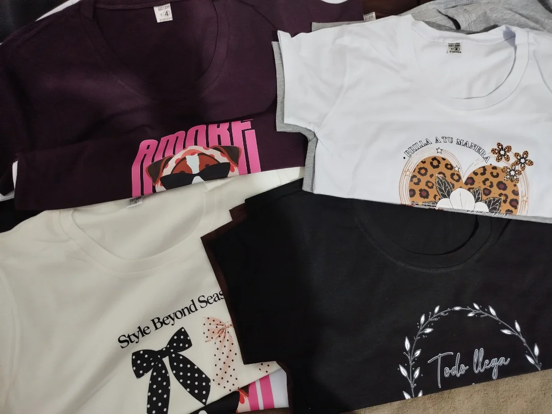 Remeras Algodon Peinado Estampado - Imagen 2
