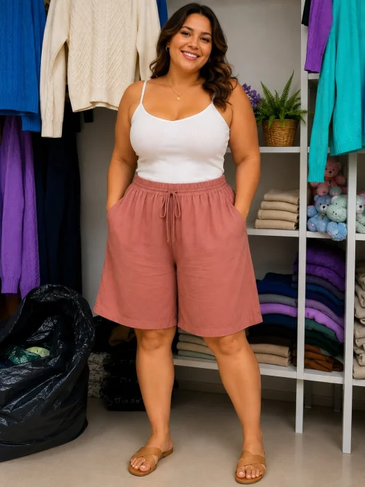 Bermudas de Lino Spandex