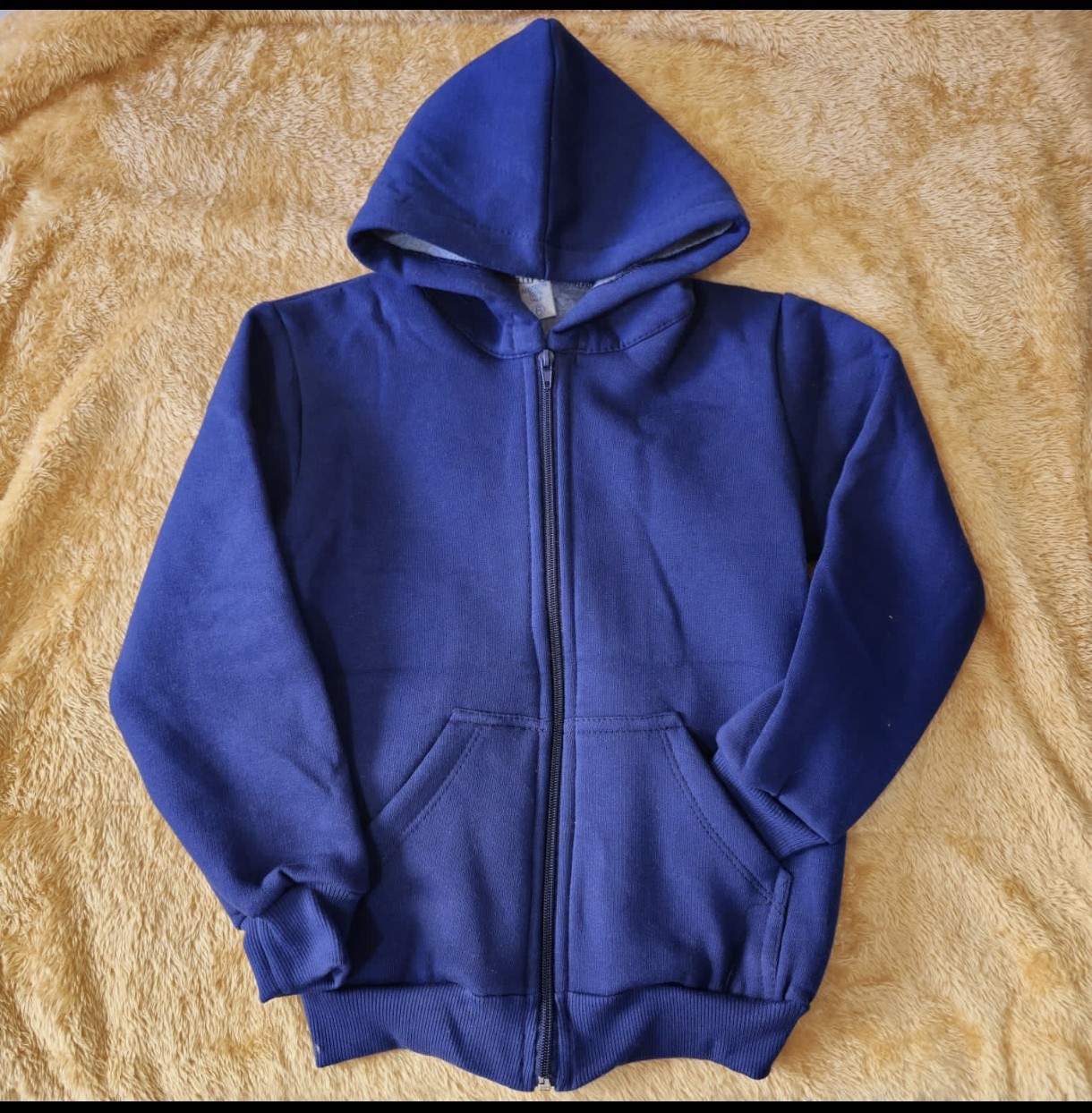 Campera Rústico Pesado Colegial Azul Marino Niños. - Imagen 2