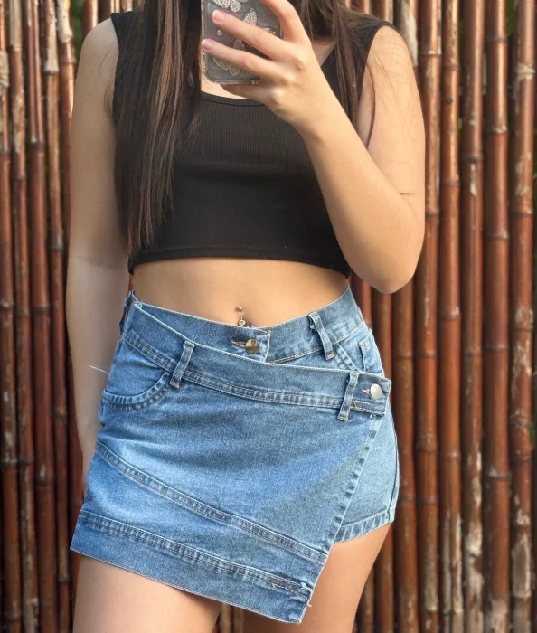 Pollera Short Azul Nevado