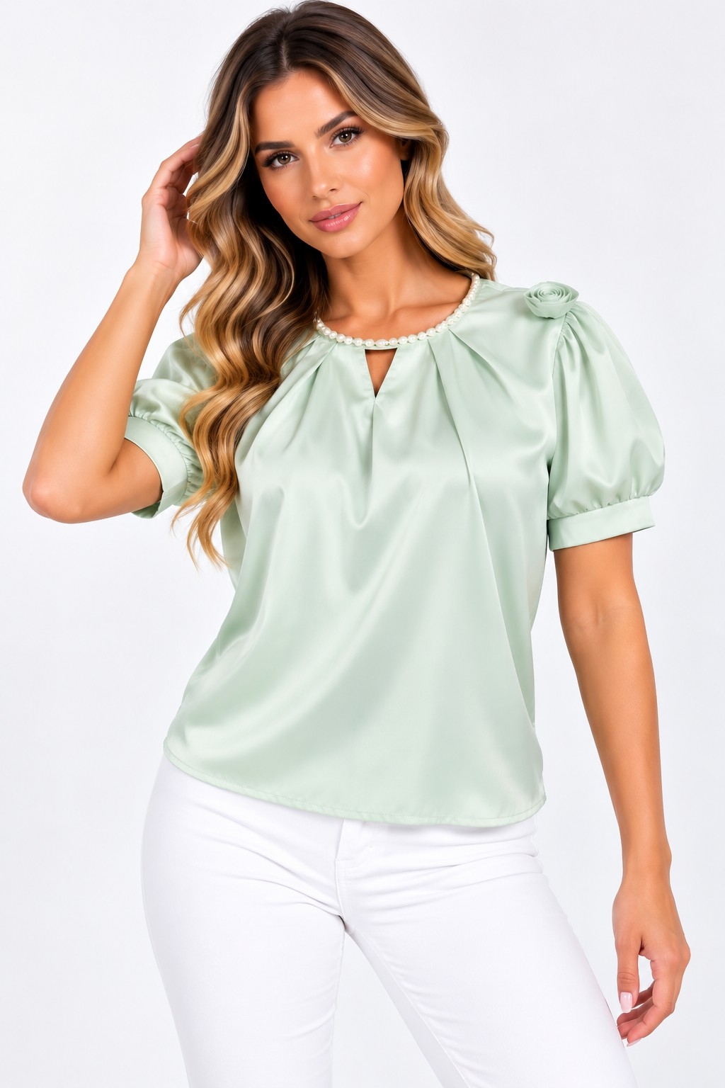 Blusa de Seda Importado - Imagen 2