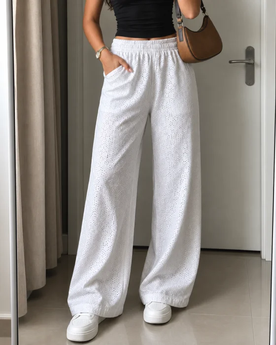 Pantalón de Broderie Kiara