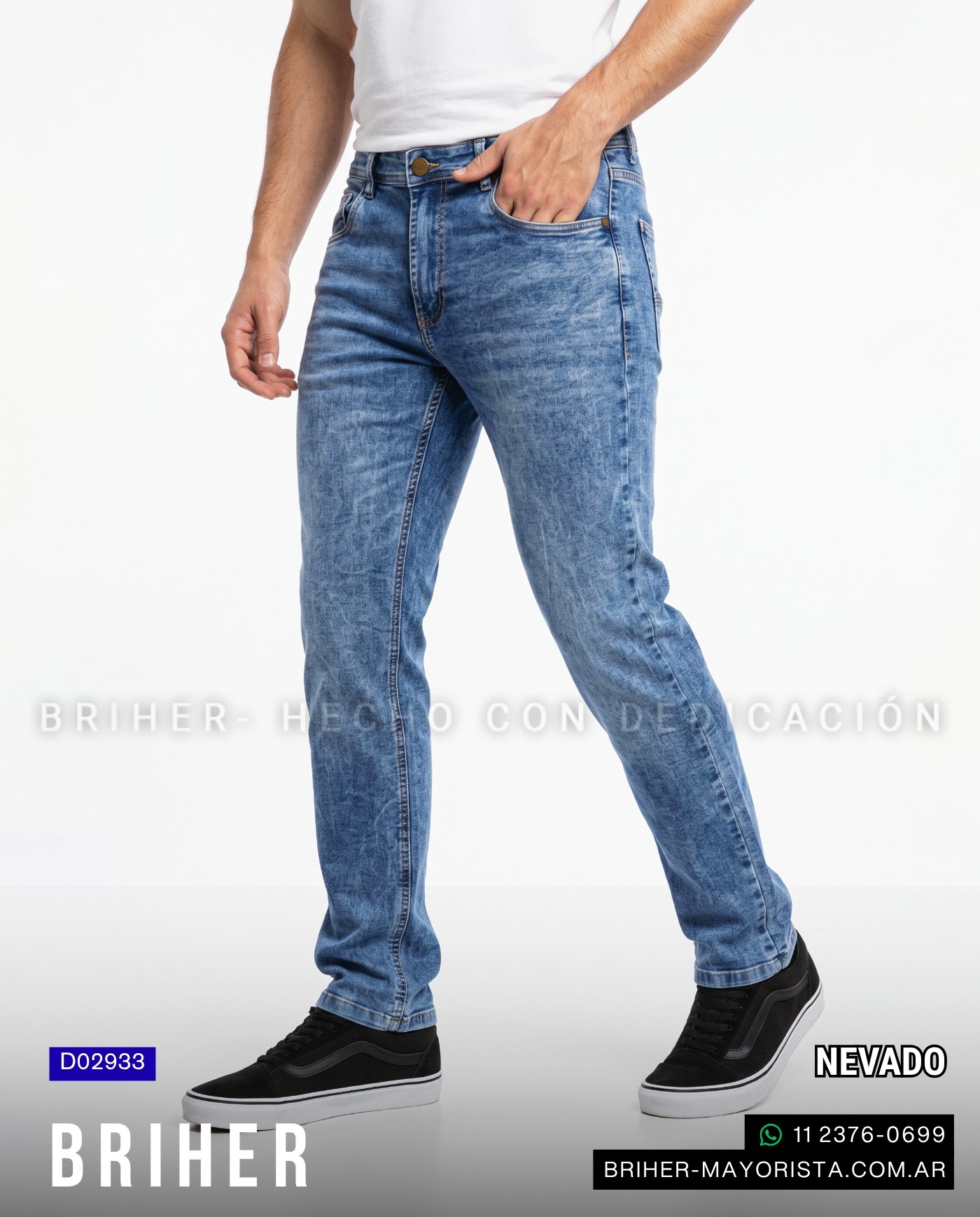 Pantalón de Jean Semi-ajustado Nevado. - Imagen 2