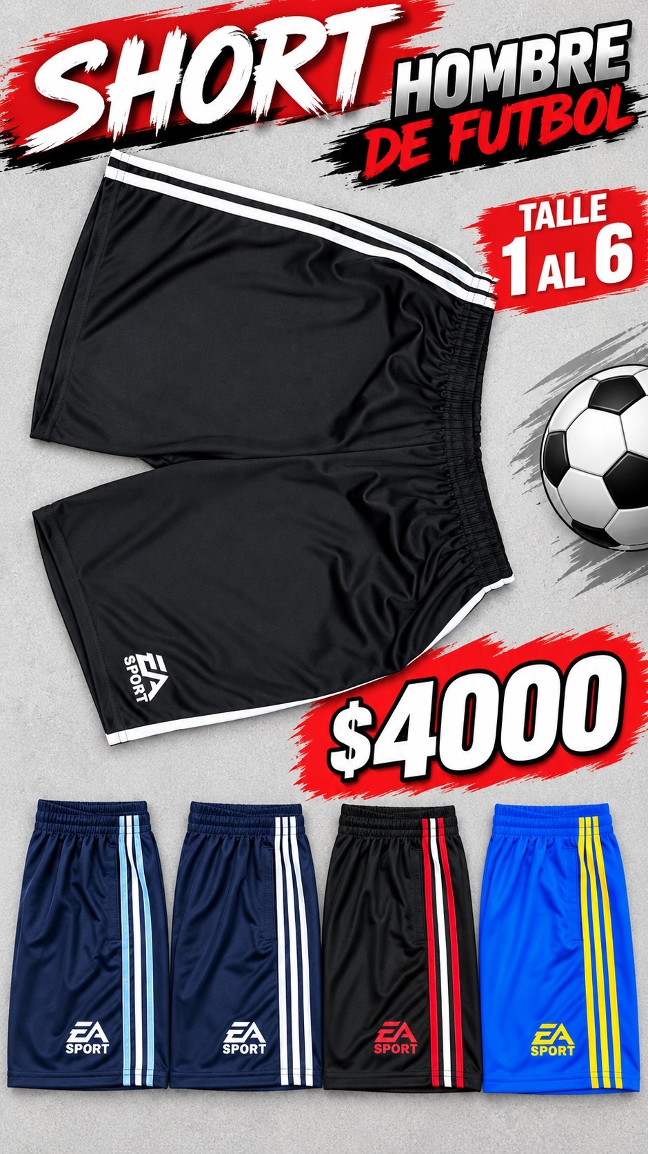 Short de Futbol de Hombre - Imagen 3