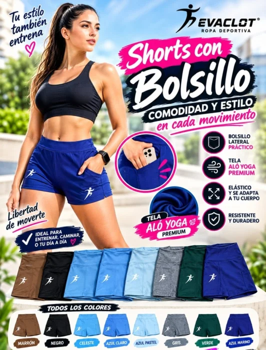 Shorts con Bolsillos de Dama