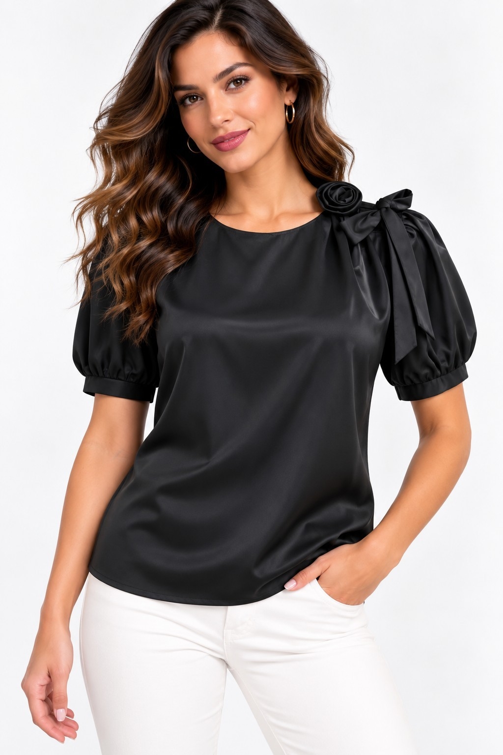 Blusa de Seda Importado - Imagen 2