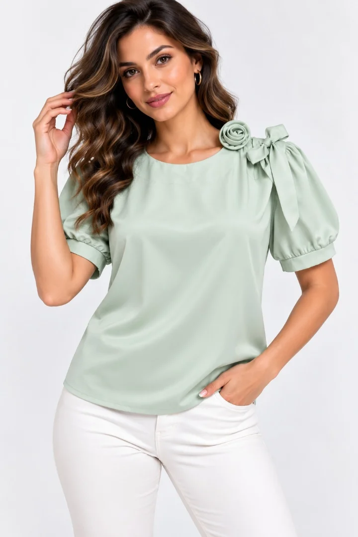 Blusa de Seda Importado - Imagen 5